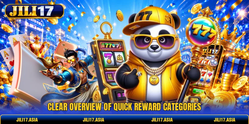 Clear overview of quick reward categories