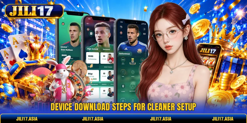 Device download steps for cleaner setup