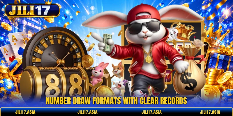 Number draw formats with clear records