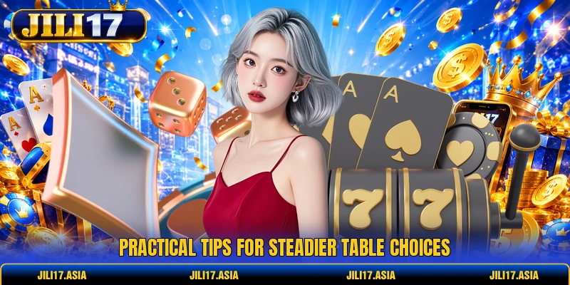 Practical tips for steadier table choices