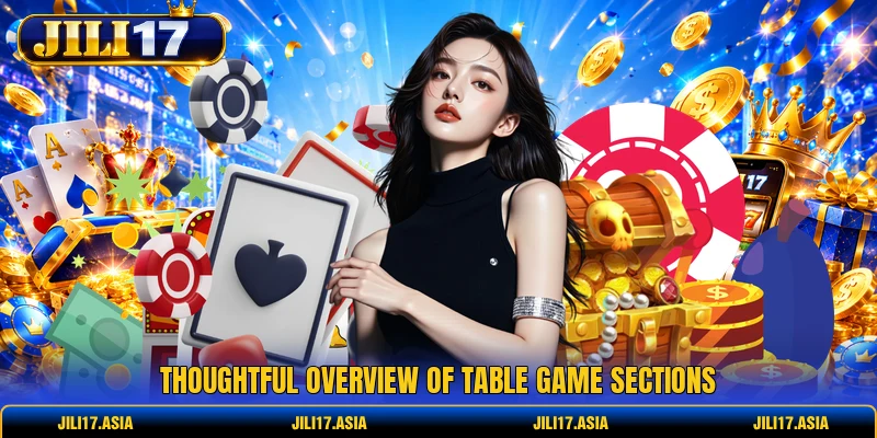 Thoughtful overview of table game sections